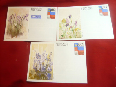 Set 3 Carti Postale - Flora pictata 1987 Liechtenstein foto