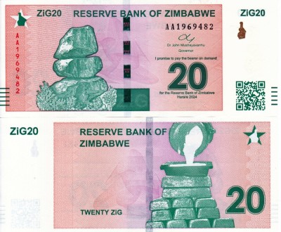ZIMBABWE 20 zig 2024 UNC!!! foto