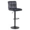 SCAUN DE BAR CU SPATAR REGLABIL DIN CATIFEA ABS 191B NEGRU