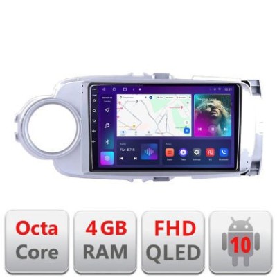 Navigatie Toyota Yaris 2010-2018 B-YARIS10 Android Ecran QLED octa core 4+64 carplay android auto KIT-YARIS10+EDT-E309V3 CarStore Technology foto