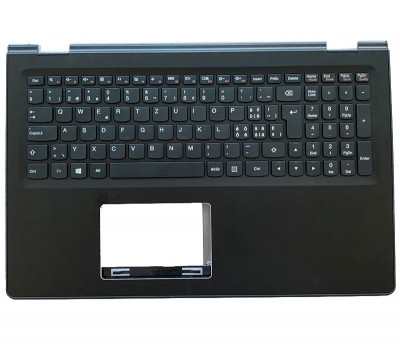 Carcasa superioara cu tastatura palmrest Laptop, Lenovo, Yoga 500-15ISK Type 80R6, 5CB0J34082, fara iluminare, layout SW (Elvetia) foto