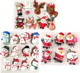 Set de 3 forme pentru fondante de Craciun Qpout, silicon, alb, 7 x 10 cm / 8,2 x 7 cm