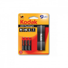 Lanterna KODAK 9 LED-URI, 46 lumeni, raza de actiune 25 m, IP62,3 baterii AAA ,diverse culori - Rosu