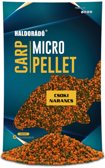 Haldorado - Carp Micro Pelete 600g, 3mm - Ciocolata + Portocale