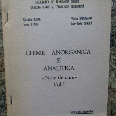 Chimie Anorganica si Analitica -NOTE DE CURS VOL 1 - Guran C. Jitaru I. 1985