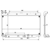 Radiator racire Honda Jazz (Gd), 08.2001-07.2008, Motorizare 1, 2 57kw; 1, 4 61/73kw Benzina, tip climatizare Cu/fara AC, cutie Manuala, dimensiune 6