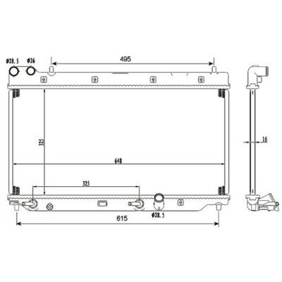 Radiator racire Honda Jazz (Gd), 08.2001-07.2008, Motorizare 1, 2 57kw; 1, 4 61/73kw Benzina, tip climatizare Cu/fara AC, cutie Manuala, dimensiune 6 foto