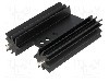 Radiator extrudat, aluminiu, 50.8mm x neagra, STONECOLD - HS-135-50