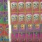 Umm al Qiwain 1972 Costumes, Masks, 20 perf. sets in block, used T.386