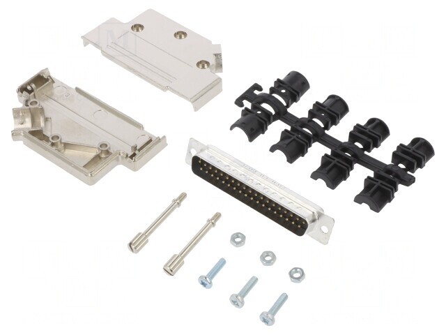 Conector D-Sub 37 PIN tată unghi 45&deg; lipire cablu gold flash
