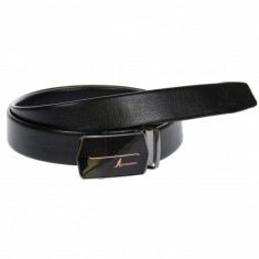Curea din piele pentru barbati, catarama metalica fara ac, latime 3.5 cm, lungime reglabila, negru - LS209NSBR