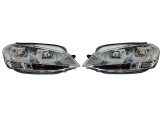 Set faruri tuning VW GOLF VII (5K), 10.2012-2017, cu LED daytime running light; H1+H7; electrical; crom, transparent; TUNING; halogen,