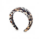 Bentita din catifea neteda animal print - jaguar