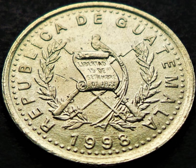 Moneda exotica 5 CENTAVOS - GUATEMALA, anul 1998 * cod 4794 = A.UNC foto