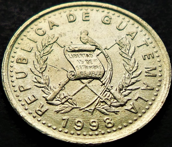 Moneda exotica 5 CENTAVOS - GUATEMALA, anul 1998 * cod 4794 = A.UNC