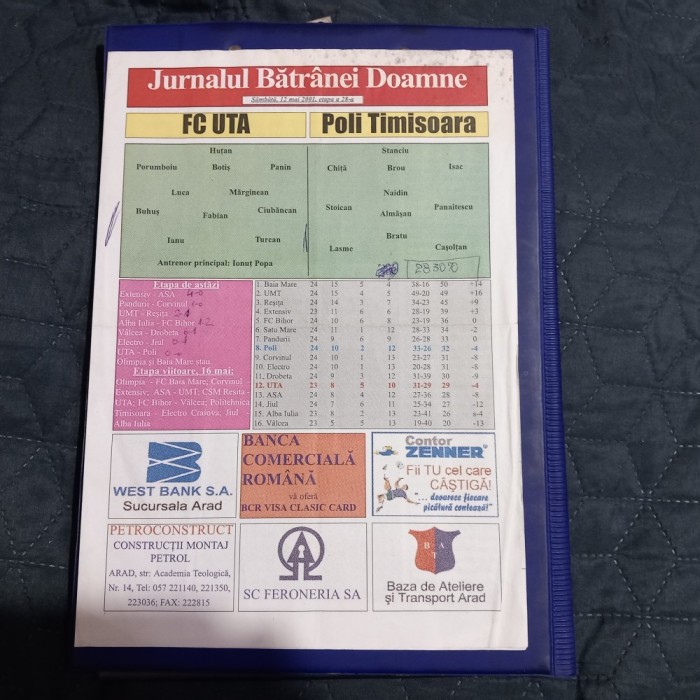 Program UTA - Poli Timisoara