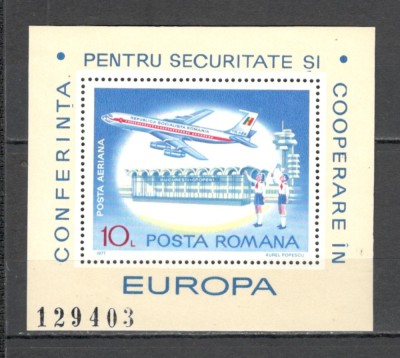 Romania.1977 Conferinta ptr. securitate si cooperare-Bl. XR.783 foto