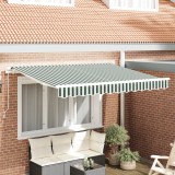 vidaXL Material de &icirc;nlocuire pentru marchiză pentru cadru de 3x2.5 m Verde și Alb