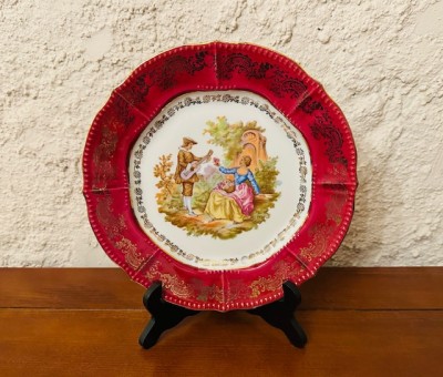 FARFURIE DECORATIVA- CU MARCAJ VERITABLE PORCELAINE LIMOGES FRANCE D25CM foto