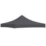 Acoperis Cort Antracit 3x3m vidaXL, Pavilion Gradina, Impermeabil, Protectie UV, Oxford 600D