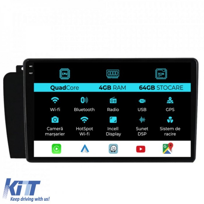 Navigatie Dedicata Volvo S60 (2004-2010),QuadCore, 9Inch, 4Gb Ram, 64Gb Stocare, Carplay Performance AutoTuning