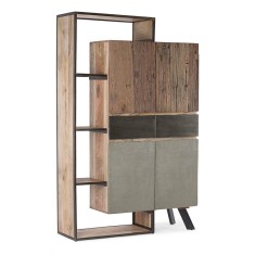 Dulap 2 usi 2 sertare lemn mango Manchester 118x38x180 cm