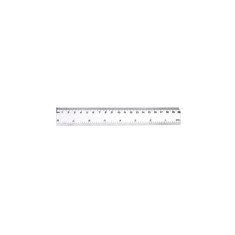 Rigla din plastic transparenta,20 cm