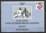 Mozambic 1980 - Independenta,bloc neuzat,perfecta stare(z), Nestampilat