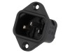 Conector Alimentare AC Bulgin 10A 250V C14 IEC 60320 PX0579/28 Montare Panou Poliamida
