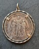 Pandantiv cu moneda 5 Francs 1873 Franta, in montura de argint - A 3346, Europa