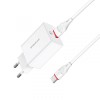 Incarcator Priza Telefon 3.0 USB si Cablu Type C Quick Charge Borofone