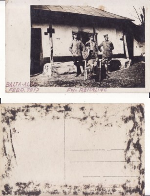 Balta Alba ( Buzau)-tipuri, soldati germani- militara WWI, WK1 foto