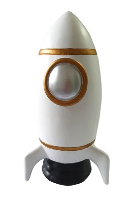Statueta decorativa, Nava Spatiala, Alb, 23 cm, GX2038 foto