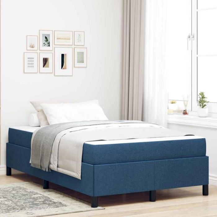 vidaXL Pat cu arcuri Albastru și Negru 120 x 190 cm 3398849