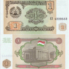 1994 , 1 ruble ( P-1a ) - Tadjikistan - stare UNC