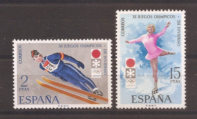 Spania 1972 - Jocurile Olimpice de iarnă - Sapporo, Japonia, MNH foto