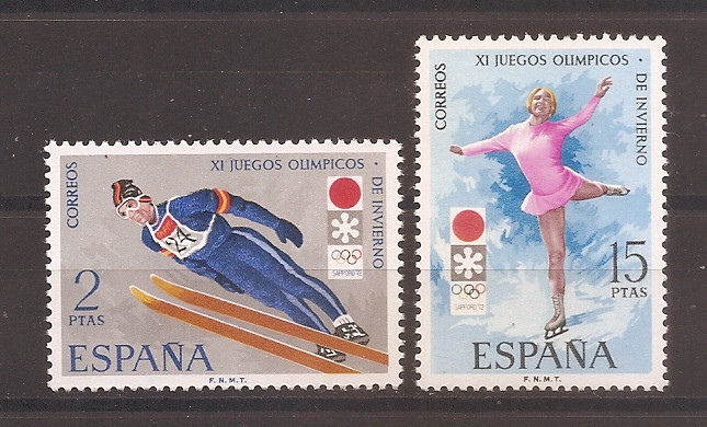Spania 1972 - Jocurile Olimpice de iarnă - Sapporo, Japonia, MNH