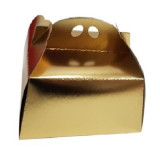 Cutii pentru Tort Model Auriu CT1, 25x25 cm, 25 Buc/Bax, Carton Duplex - Ambalaje Cofetarie