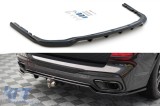 Adaugare Maxton Design cu nervuri verticale pentru difuzor de bara spate potrivit pentru BMW X7 G07 dupa 2018, lac negru Performance AutoTuning