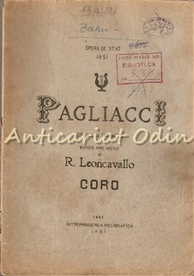 Pagliacci. Drama In Two Acts. Coro - R. Leoncavallo foto