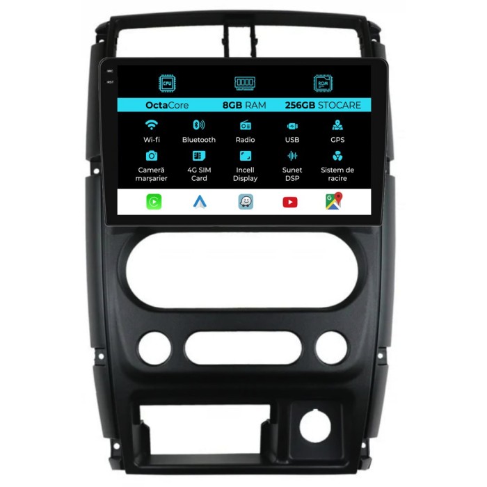 Navigatie Dedicata Suzuki Jimny 3 (2005-2019), 9Inch, 8Gb Ram, 256Gb Stocare, Carplay