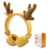 Casti Audio Copii Kidyears Ren, Urechi Magnetice Detașabile, Banda Reglabila, Jack 3.5mm, Volum Max. 85dB, Fashion