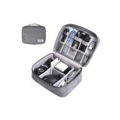 Organizator pentru cabluri/accesorii electronice, gri, 24.5x18.5x10 cm