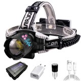 Lanterna Frontala de Cap, Sofia CONCEPT&reg;, XHP99, IPX65, 2 Acumulatori 2600Mah, 3800 Lumeni