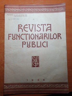 revista functionarilor publici noiembrie-decembrie 1938-moartea maresal averescu foto