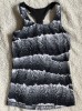 Maiou Damă Puma Alb Negru Dry Cell, Bustieră Sport, XS/S, Poliester/Elastan