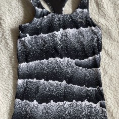 MAIOU CU BUSTIERA DAMA ALB NEGRU PUMA DRY CELL SPORT
