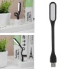 Lampa de Citit LED, USB, Braț Flexibil, Negru, 17x2cm, Oem