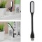 Lampa de Citit LED, USB, Braț Flexibil, Negru, 17x2cm