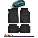 Covorase Auto TeamCar&reg; Tip Tavita Compatibile Renault Scenic IV (2016-2024) Negru Material Rezistent, Cauciuc
